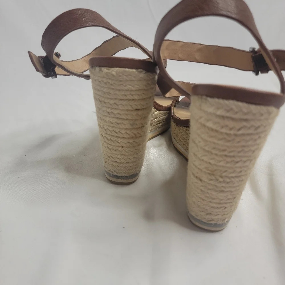 Joe's | Rane Wedge Brown Leather Ankle Strap size 9.5 - Picture 10 of 13